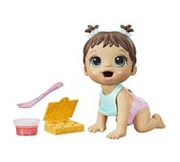 Baby Alive Lil Snacks Doll Eats and Poops Snack-Themed 8-Inch Baby Doll Snack Box Mold Toy for Kids Ages 3 and Up Brown Hair