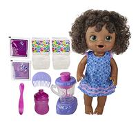 Baby Alive Magical Mixer Baby Doll Blueberry Blast with Blender Accessories, Drinks, Wets, Eats, Black Hair Toy for Children Aged 3 and Up