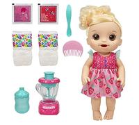 Baby Alive Magical Mixer Baby Doll Strawberry Shake with Blender Accessories, Drinks, Wets, Eats, Blonde Hair Toy for Children Aged 3 and Up