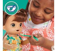 Baby Alive Magical Mixer Baby Doll Tropical Treat with Blender Accessories, Drinks, Wets, Eats, Brown Hair Toy for Children Aged 3 and Up