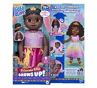 Baby Alive Princess Ellie Grows Up! Black Hair Doll, Interactive Baby Doll with Accessories, Talking Baby Dolls, Toys for 3 Year Old Girls and Boys and Up, 18-Inch