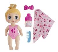 Baby Alive Shampoo Snuggle Harper Hugs Blonde Hair 11" Water Baby Doll Playset Toys for 3 Year Old Girls Boys and Older