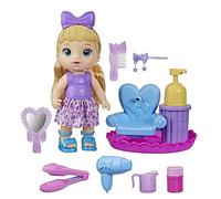 Baby Alive Sudsy Styling Doll, 12-Inch Toy for Kids Ages 3 and Up, Includes Baby Doll Salon Chair, Accessories, Bubble Solution, Blonde Hair