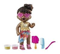 Baby Alive Sunshine Snacks Doll, Eats and Poops, Summer-Themed Waterplay Baby Doll, Ice Pop Mold, Toy for Kids Ages 3 and Up, Black Hair