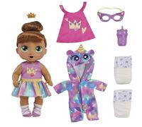 Baby Alive Super BFF Sophia Sparkle Brown Hair Dress Up Baby Doll Playset, 11 Inches, Toys for 3 Year Old Girls & Boys & Up (Amazon Exclusive)