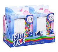 Baby Alive Toy Doll - Diapers Nappy Pack- Includes 6 Drink and Wet Nappies - Super Snacks