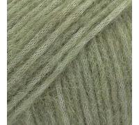 Baby Alpaca and Merino Wool Yarn, 4 Medium, Worsted, Aran, Drops Air, 1.8 Ounce 164 Yards (48 Antique Green)