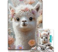 Baby Alpaca Jigsaws Puzzles 1000 Pieces for Teenagers Gifts,Decompressing Intellectual Educational Toy Birthday Present,Gifts,Wall Art (38x26cm)
