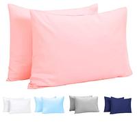 Baby Amabc Children's Cushion Cover 40x60 cm Set 100% Pure Cotton, Decorative Pink Perfect for a Pillow, Cot Girls, Room Pillow Toddler Head