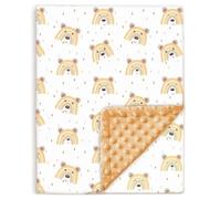 Baby and Toddler Blanket in Cotton and Soft Minky Oeko Tex - 100x135 cm - Thick Cot Blanket Polyester Filling - Comfort - Baby Swaddle, Comforter, Nap, Preschool - Newborn Gift for Girl or Boy