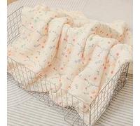 Baby and Toddler Blanket in Muslin Cotton and Soft Minky Oeko Tex - 100x135 cm - Thick Cot Blanket Polyester Filling - Comfort - Baby Swaddle, Comforter, Nap, Preschool - Newborn Gift for Girl or Boy