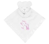 Baby Angel White Super Soft Comforter Blanket with 3D Teddy Bear (White with Pink)