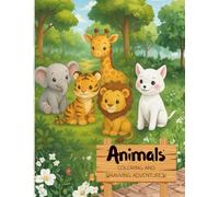Baby Animal Coloring and Drawing Book for Kids Ages 3-5: 50 Cute Animals for Kids to Color - Lions, Elephant, Giraffe, Zebras and More
