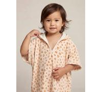 Baby Animals Bath Poncho, with Recycled Cotton printed white