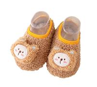 Baby Ankle Socks Indoor Floor Socks Cute Cartoon Soft Sole Shoes Solid Colour Sock Shoes Kids First Walking Shoe Comfort Fit Crib Shoe Wide Fit Crawling Sock Toddlers Casual Sandals Coffee