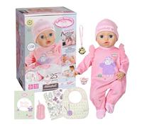 Baby Annabell 43cm - interactive soft bodied baby doll with realistic movements & sounds - Soft body with accessories - Requires batteries - Suitable for Children Aged 3+