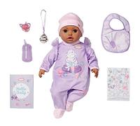 Baby Annabell Active Leah 70,060-43cm Doll with Soft Cuddly Body and Realistic Features and Sounds - Includes Clothing and Accessories - Requires 3 AAA Batteries (Not Included) - For Kids