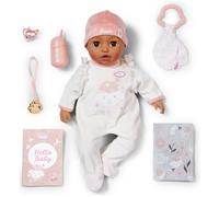 Baby Annabell Leah - 43cm interactive baby doll - Realistic movements & sounds - Soft body with accessories - Requires batteries - Suitable for Children Aged 3+