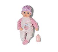 Baby Annabell Anna Rose - Soft 36 cm baby doll for toddlers - With pink romper, hat & sleeping eyes - Soft fabric doll with bottle - Perfect first doll suitable from 1-2 years of age