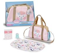 Baby Annabell Changing Bag, doll changing bag with floral design incl. changing mat, diaper, and powder box