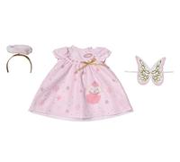 Baby Annabell Season X-Mas Outfit 707241 - Original Clothing For 43cm Dolls for Toddlers - Includes Wings & Golden Headband with Halo - Hand Washable - Suitable from 3 Years