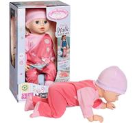 Baby Annabell Emily Walk with Me 710623 - 43cm Doll with Pink Romper and Hat - Requires 3 AAA Batteries (Not Included) - Suitable for Kids From 3+ Years (Package may vary)