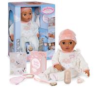 Baby Annabell Leah - 43cm interactive baby doll - Realistic movements & sounds - Soft body with accessories - Requires batteries - Suitable for Children Aged 3+