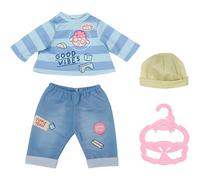 Baby Annabell Little Shirt & Trousers 36cm - Two-Piece Outfit To Fit Little 36cm Dolls - Suitable for children aged 1+ years - Includes Top, Trousers, Hat and clothes hanger - 706558