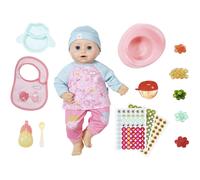 Baby Annabell Lunch Time Annabell - With Clothes, Accessories & Lifelike Functions - Crying, Eating, Drinking, Sleeping, Potty Use & More - 43 cm - Fo