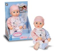 Baby Annabell Mona, soft 30cm baby doll with fabric body, with pastell romper and sleeping eyes, incl. Bottle