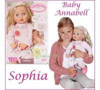 Baby Annabell Sophia Doll 43cm Tall NEW Zapf Creation Soft Body Age 2+