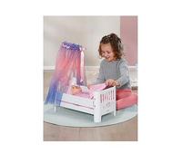 Baby Annabell Sweet Dreams Bed, Doll Bed with Light-Up Canopy, Mattress, Matching Pillow and Blanket for 43cm Dolls, Plays a Lullaby, For Children Aged 3+, 710302 Zapf Creation