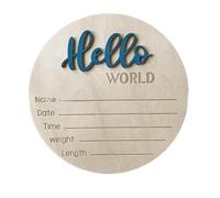 Baby Announcement Sign Wood Unique Newborns Wooden Name Sign for Hospital Home Daily Photography Props Infant Photoshoots Props
