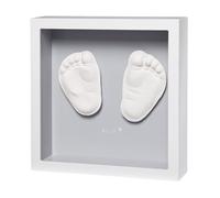 Baby Art Impression Frame White and Grey Wooden Baby Impression Collage Frame