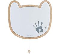 Baby Art® Wall Music Box, Wall-Mounted Children's Music Box, Customisable with Hand and Footprint kit, Natural Wood Colour