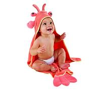 Baby Aspen Hooded Towel (0 to 9 Months, Lobster Laughs)