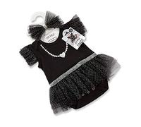 Baby Aspen My First Party Dress with Headband, Black/White/Silver