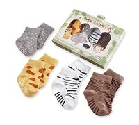 Baby Aspen Sock Safari Four Pair Animal Themed Sock Set