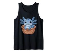 Baby Axolotl in Basket Cute Kawaii Animal Tank Top