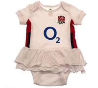Baby Babies England RFU English Rugby Kit Bodysuit Vest With Tutu Rara Skirt Home Kit Colours 100% Official (12-18 Months)