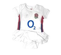 Baby Babies England RFU English Rugby Kit Bodysuit Vest With Tutu Rara Skirt Home Kit Colours 100% Official (3-6 Months)
