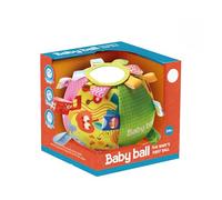 Baby Ball Soft Plush First Ball for Babies, Multicoloured with Colourful Tags, 16 cm, Ages 3 Months and Up