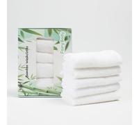 Baby Bamboo Face Cloth (Pack of 5) Reusable Face Towels&Soft and Skin-Friendly(25 * 25 cm) Set Perfect for Newborn(White, Regular)