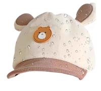 Baby Baseball Hat - Baby Toddler Hat Sun Protection | Adjustable Breathable Cartoon Headwear for 6-Month to 3-Year Boys Girls Sons Daughters Light Coffee