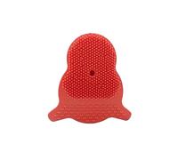 Baby Bath Brush, Baby Cradle Cap Brush, Massage Brush, Scrubbers Exfoliator Brush | The SkinSoother Baby Essential for Dry Skin, Cradle Cap and Eczema - Adorable Sea Lion Shape - Coral Red