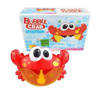 Baby Bath Bubble Toys, Crab Automatic Bubble Maker Bath Toy for Toddler 6-18 Months, Automatic Shower Bathtub Bubble Maker with Music, Baby Fun Shower Toys for Boys, Girls Ages 1-6-F
