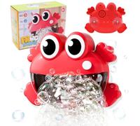 Baby Bath Bubble Toys, Crab Automatic Bubble Maker Bath Toy for Toddler 6-18 Months, Automatic Shower Bathtub Bubble Maker with Music, Baby Fun Shower Toys for Boys, Girls Ages 1-6-H