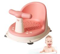 Baby Bath Chair, Baby Cute Bathtub Support, Sit or Lie Down with Backrest and Suction Cup, Anti Slip, Smooth and Round No Corners, Suitable for Young Children