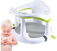 Baby Bath Chair with Baffle, Baby Shower Chair Anti-Rollover and Anti-Skid,Suitable for Infants Over Six Months,Super Suction,for Novice Parents (White)