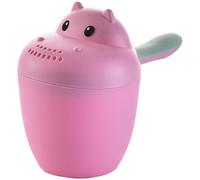 Baby Bath Cup Bath Jug for Baby Washing, 5.5x2.8" Cartoon Hippo Jug with Non Slip Handle, SplashProof Rinse Cup Perfect for Toddler Hair Washing